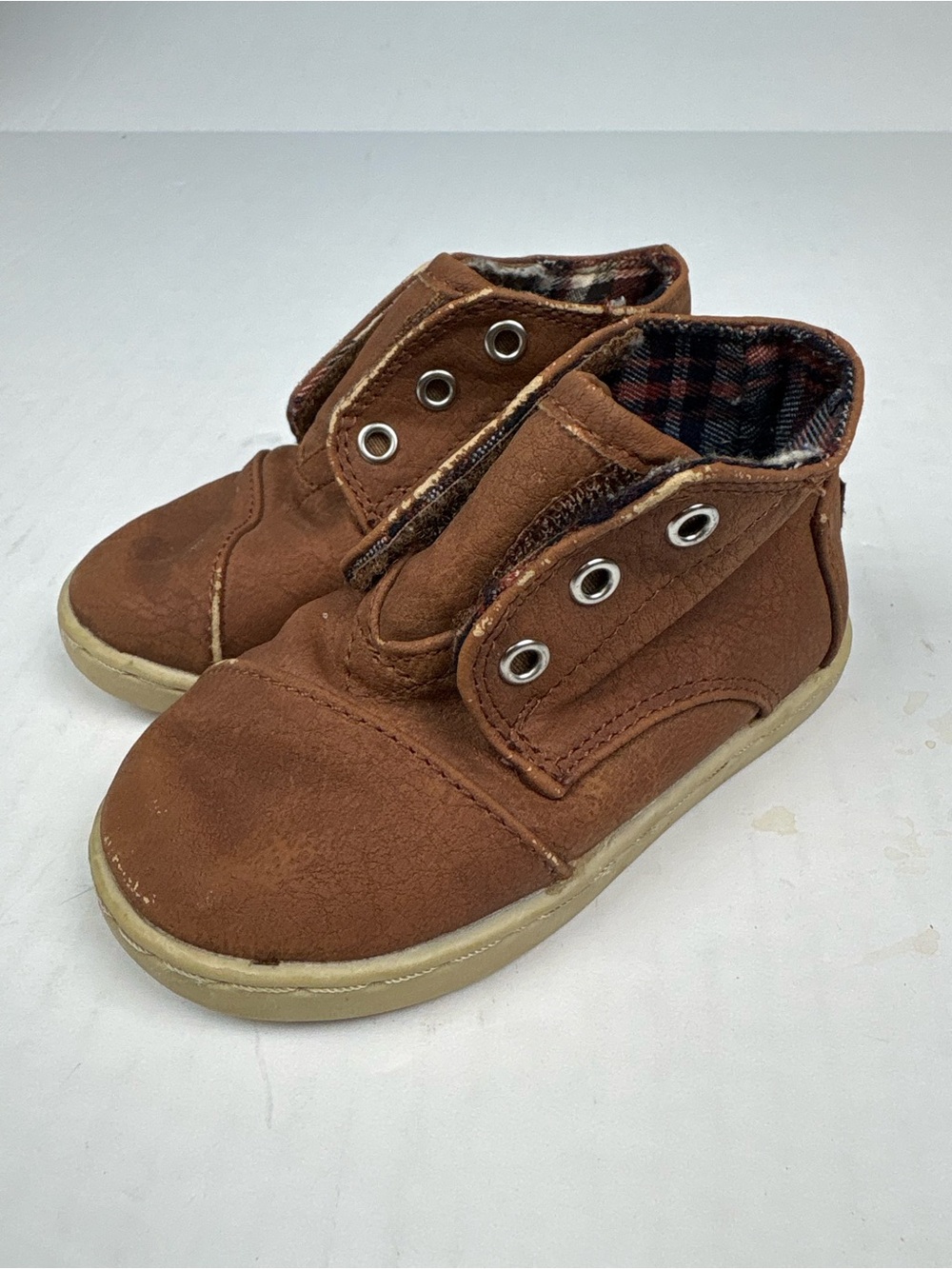 Toms Toddler Baby Size 5 Boots Paseo Mid Top Brown Comfort Preppy Play Casual